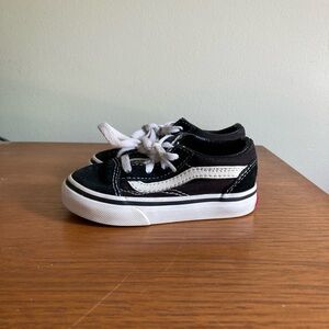 Black toddler Vans size 5